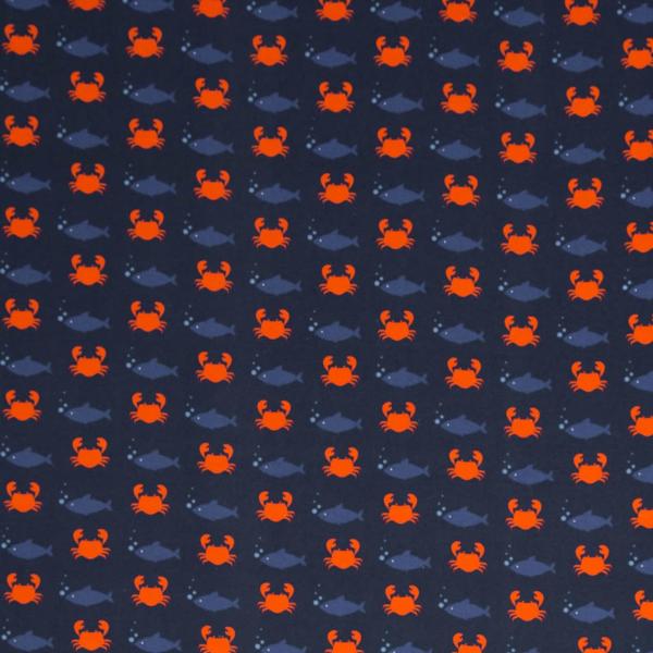 Canvas Heiner, marine, blaue Fische, orange Krabben